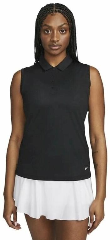 Nike Dri-Fit Victory Womens Sleeveless Golf Black/White L Polo košile