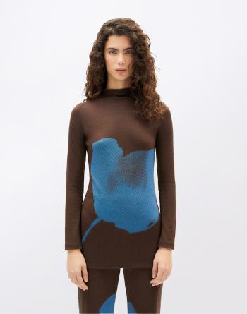 Tričko Thinking MU Flower Vela Top BROWN