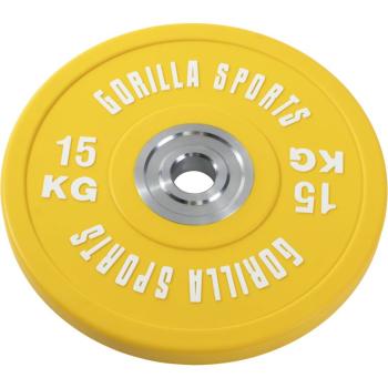 Gorilla Sports Zátěžový kotouč, pogumovaný, 15 KG