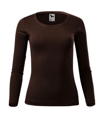 MALFINI Dámské tričko s dlouhým rukávem Fit-T Long Sleeve - Kávová | S