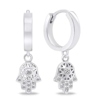 Brilio Silver Fashion stříbrné kruhy Hamsa EA643W