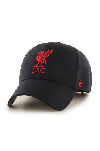 Čepice 47brand Liverpool FC černá barva, s aplikací, EPL-MVP04WBV-BKA