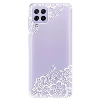 Odolné silikonové pouzdro iSaprio - White Lace 02 - Samsung Galaxy A22