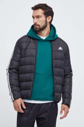 Péřová bunda adidas pánská, černá barva, zimní