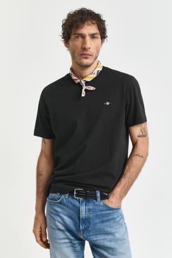 TRIČKO GANT REG SHIELD SS T-SHIRT BLACK
