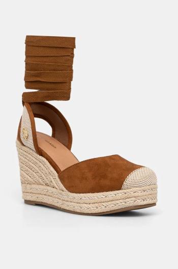 Espadrilky U.S. Polo Assn. STEFY dámské, hnědá barva, na klínku, STEFY001W 4HT1