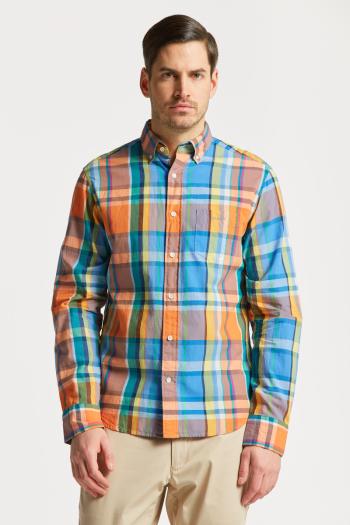 KOŠILE GANT REG UT COLORFUL MADRAS SHIRT APRICOT ORANGE