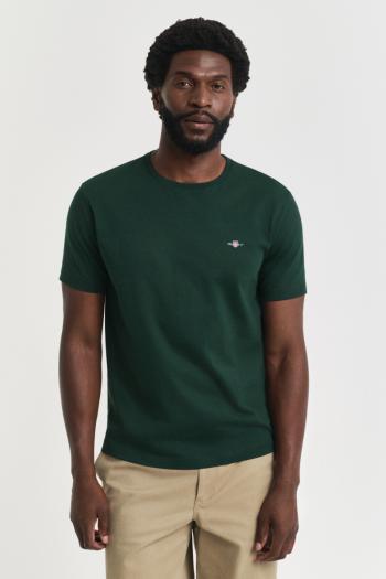 TRIČKO GANT REG SHIELD SS T-SHIRT TARTAN GREEN