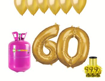 HeliumKing Helium párty set na 60. narozeniny se zlatými balónky