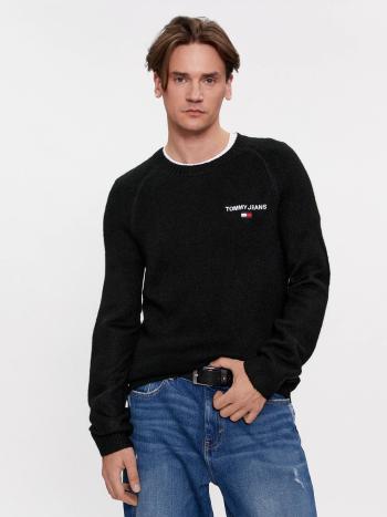 Tommy Jeans pánský černý svetr - M (BDS)