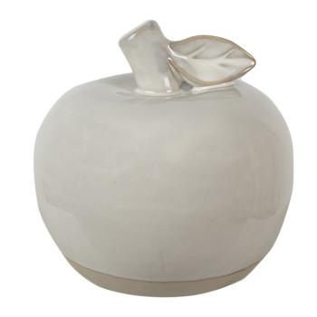 Béžová porcelánová dekorace jablko Apple L - Ø 13*13 cm 6CE1592L