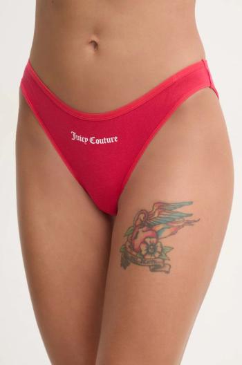 Kalhotky Juicy Couture JUICY SLOGAN DIDDY BRIEF červená barva, JCTBR125955