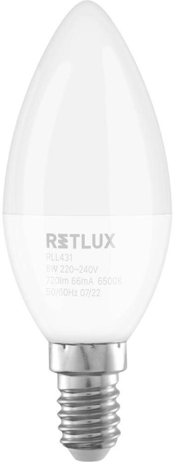 LED izzó RETLUX RLL 431 C37 E14 candle