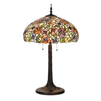 Barevná stolní lampa Tiffany Flower Color Garden - Ø 46*72cm 5LL-6350