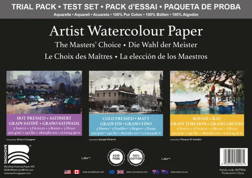 Zkušební sada papírů Baohong Masters 9ks 28x38cm