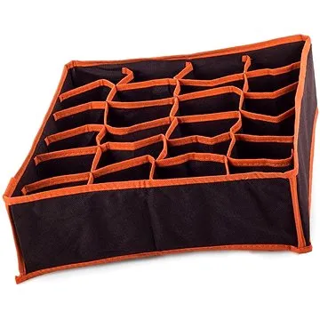 Verk 01622 Organizer do zásuvky na prádlo 24 přihrádek hnědý (34112)