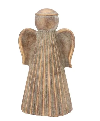 Zlatá antik cementová dekorace anděl Angel Gold XL - 13*12*24 cm daan kromhout