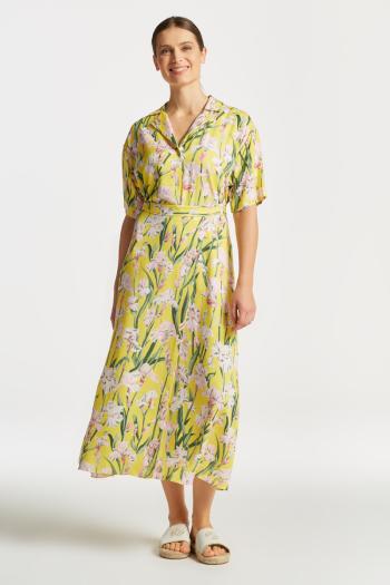 SUKNĚ GANT IRIS PRINT WRAP SKIRT CANARY YELLOW