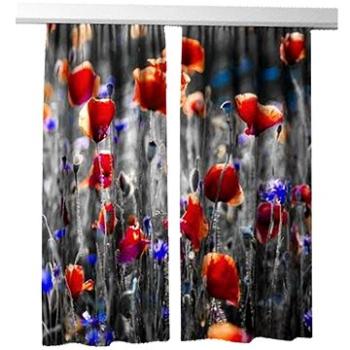 MyBestHome 3D dekorační závěs 208V POPPY 2x160x250 cm set 2 kusy (8596212007842)