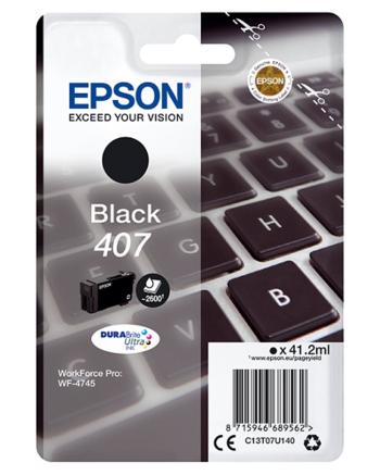 Epson 407 C13T07U140 černá (black) originální cartridge