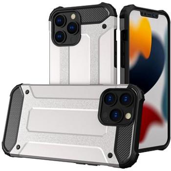 Hybrid Armor plastový kryt na iPhone 13 Pro Max, stříbrný (HUR44961)