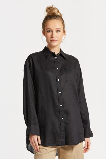 KOŠILE GANT OS LINEN SHIRT EBONY BLACK