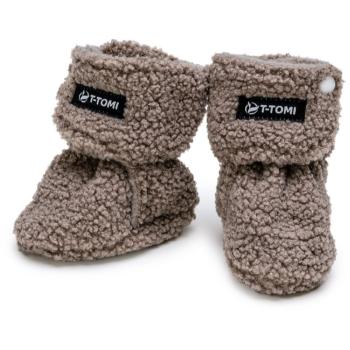 T-TOMI TEDDY Booties Grey dětské capáčky 3-6 months 1 ks