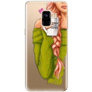 iSaprio My Coffe and Redhead Girl pro Samsung Galaxy A8 2018 (coffread-TPU2-A8-2018)