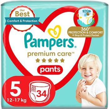 PAMPERS Pants Premium Care Junior vel. 5 (34 ks) (8001090759870)