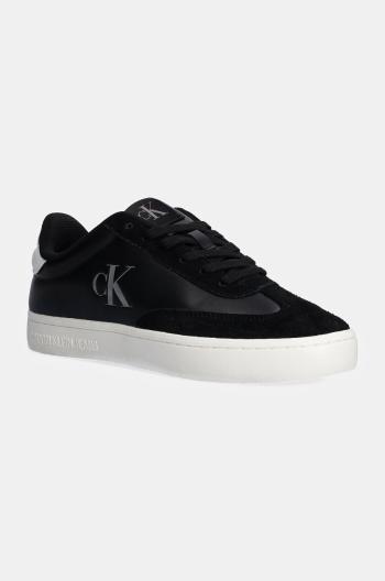 Kožené sneakers boty Calvin Klein Jeans CLASSIC CUPSOLE LOW MG MIX černá barva, YW0YW01611