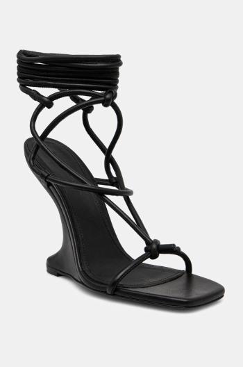 Kožené sandály Rick Owens Lilies CANTILEVER 11 PENTA černá barva, LI02D5806LLP