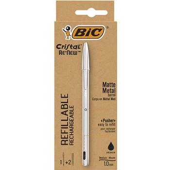 BIC ECO Cristal 1 mm, černé + 2 ks náplně (997201)