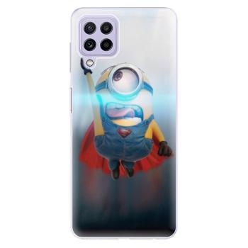 Odolné silikonové pouzdro iSaprio - Mimons Superman 02 - Samsung Galaxy A22