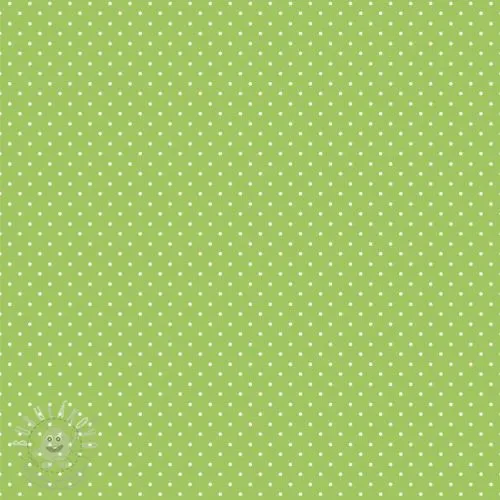 Bavlněná látka Petit dots lime