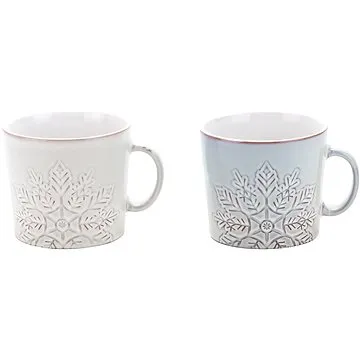 Clay Sada 2 ks hrnek Vločka 550ml, bílá,šedá (8782-92-00)