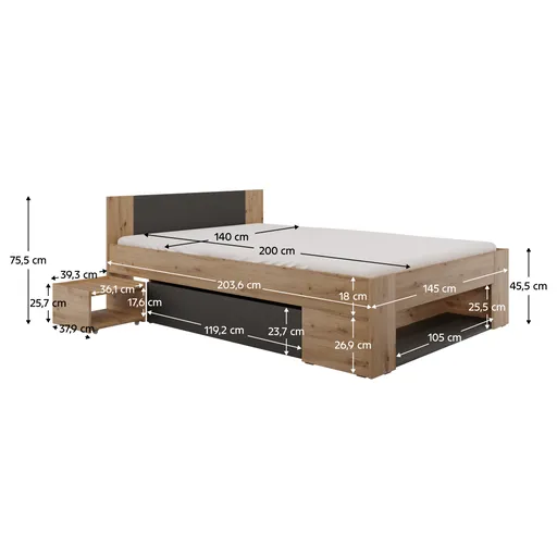 Postel s úložným prostorem UNIS Tempo Kondela