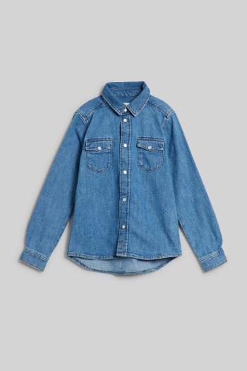 KOŠILE GANT RELAXED LS DENIM SHIRTS MID BLUE WORN IN