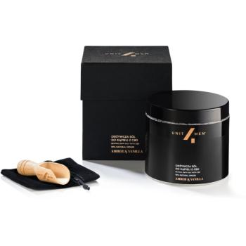 Unit4Men Bath Set Amber & Vanilla koupelová sůl s konopným olejem 700 g