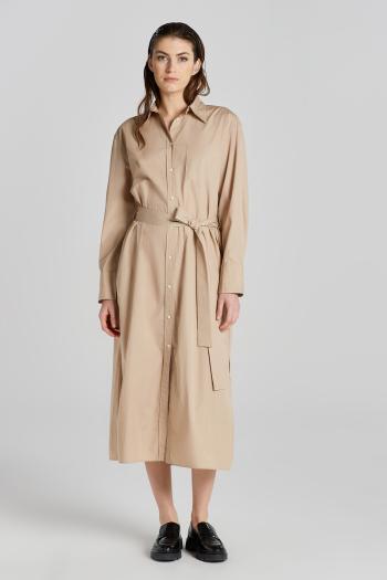 ŠATY GANT REL POPLIN SHIRT DRESS DRY SAND