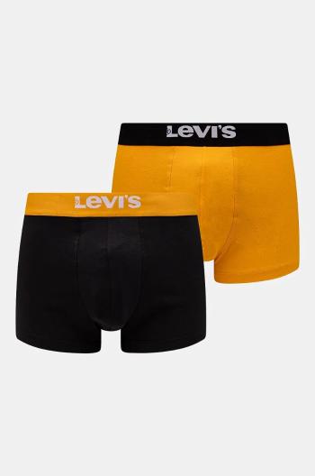 Boxerky Levi's 2-pack pánské, žlutá barva, 37149-1006