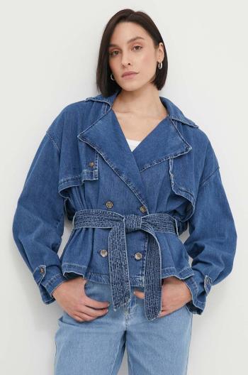 Džínová bunda Pepe Jeans DUNE dámská, tmavomodrá barva, přechodná, PL402380