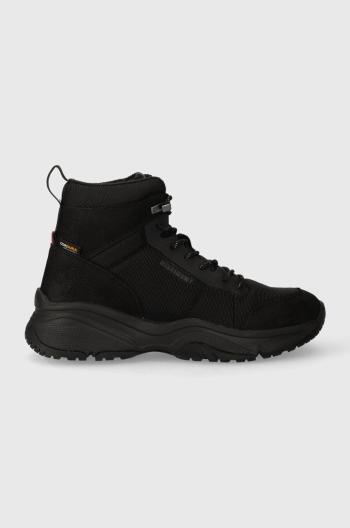 Sneakers boty Tommy Hilfiger OUTDOOR SNK BOOT LTH CORDURA černá barva, FM0FM04838