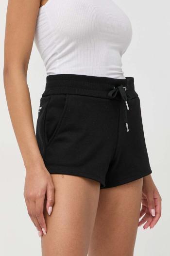 Kraťasy Armani Exchange dámské, černá barva, hladké, high waist, 8NYSBA YJE5Z NOS