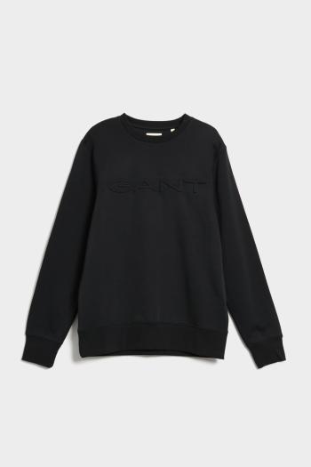 MIKINA GANT EMBOSSED SWEAT C-NECK BLACK