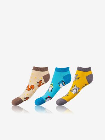 Bellinda CRAZY IN-SHOE SOCKS Zokni 3 pár Barna