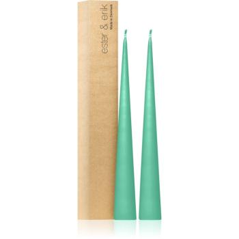 ester & erik cone candles cool mint (no. 55) dekorativní svíčka 2x37 cm