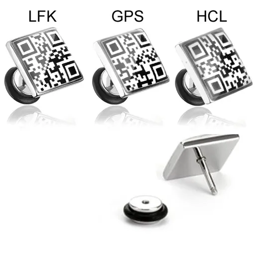 Falošný oceľový plug - dvojrozmerný čiarový kód - Tvar hlavičky: Gay Pride