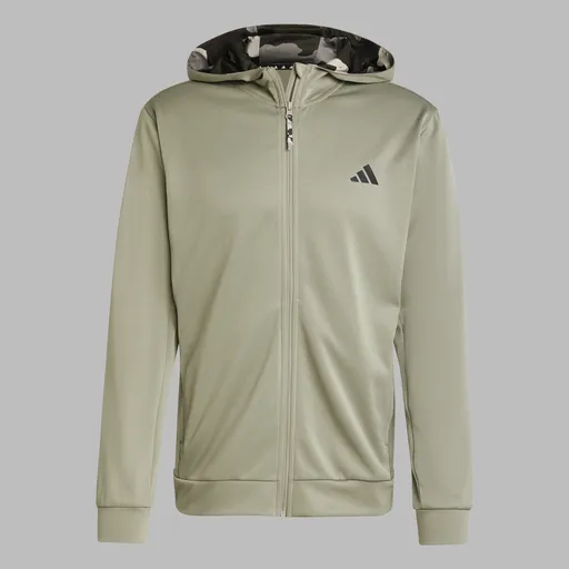 adidas Train Essentials Camo Full-Zip Hoodie 3XL