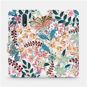 Flipové pouzdro na mobil Nokia 2.3 - MX04S Spletité kvítky a listy (5903516157297)