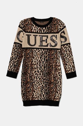 Dívčí šaty Guess béžová barva, mini, J4BK17 Z3I50